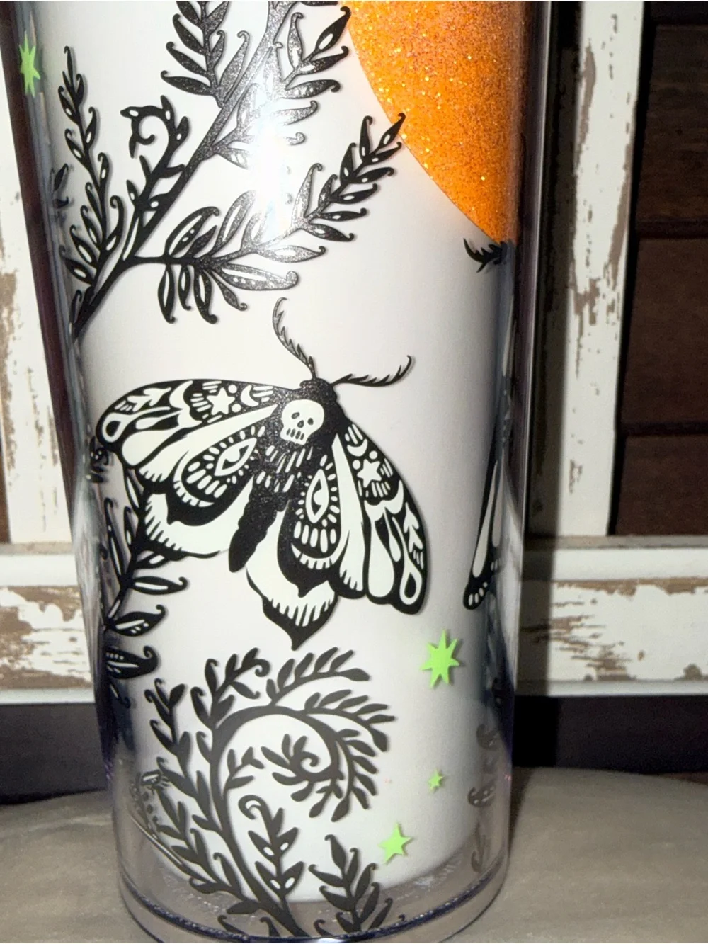 Starbucks Butterfly Travel Tumbler in Orange and Black